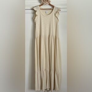 Elegant Cream Sleeveless Maxi Dress NWOT